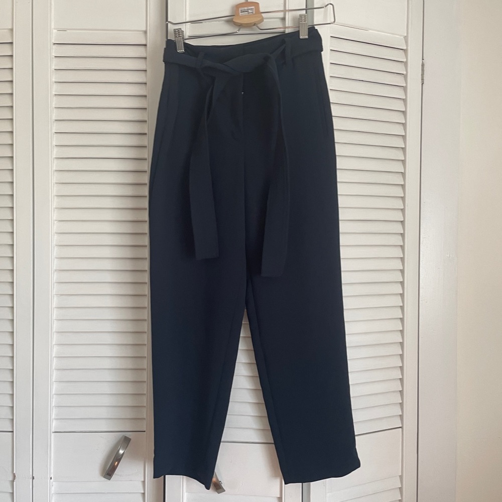 Wilfred High-waisted belted crepe pants